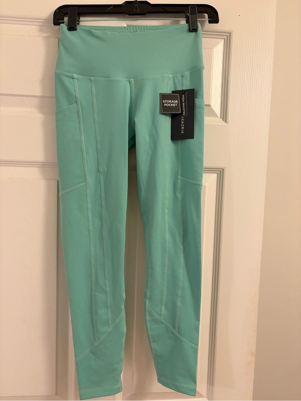 BCBG Mint Green Leggings with Storage Pocket